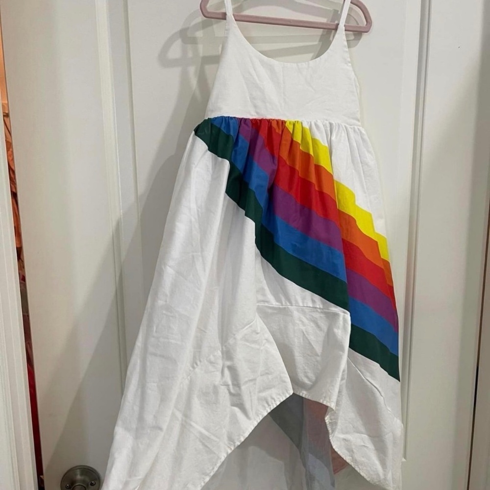 Pleiades Designs Classic Rainbow Dress sz 8 EUC